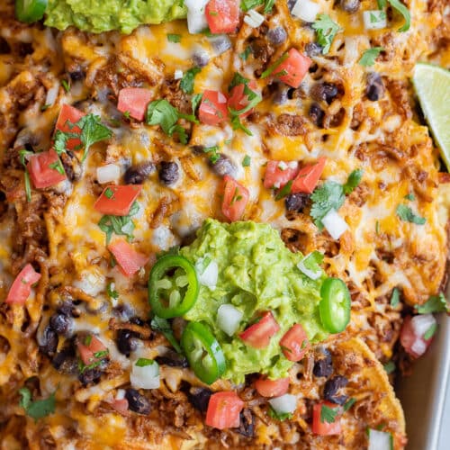 Vegetarian Shredded Tofu Nachos - She Likes Food