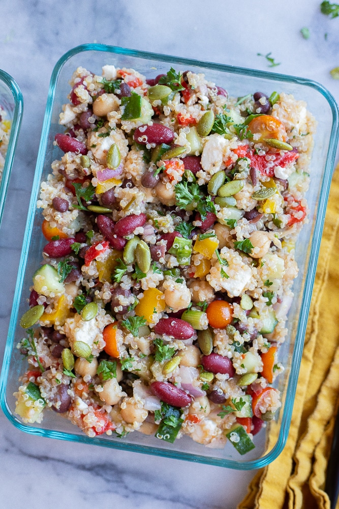 Protein Packed Three Bean Quinoa Salad