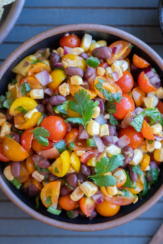 Cherry Tomato Salsa with Black Beans and Corn