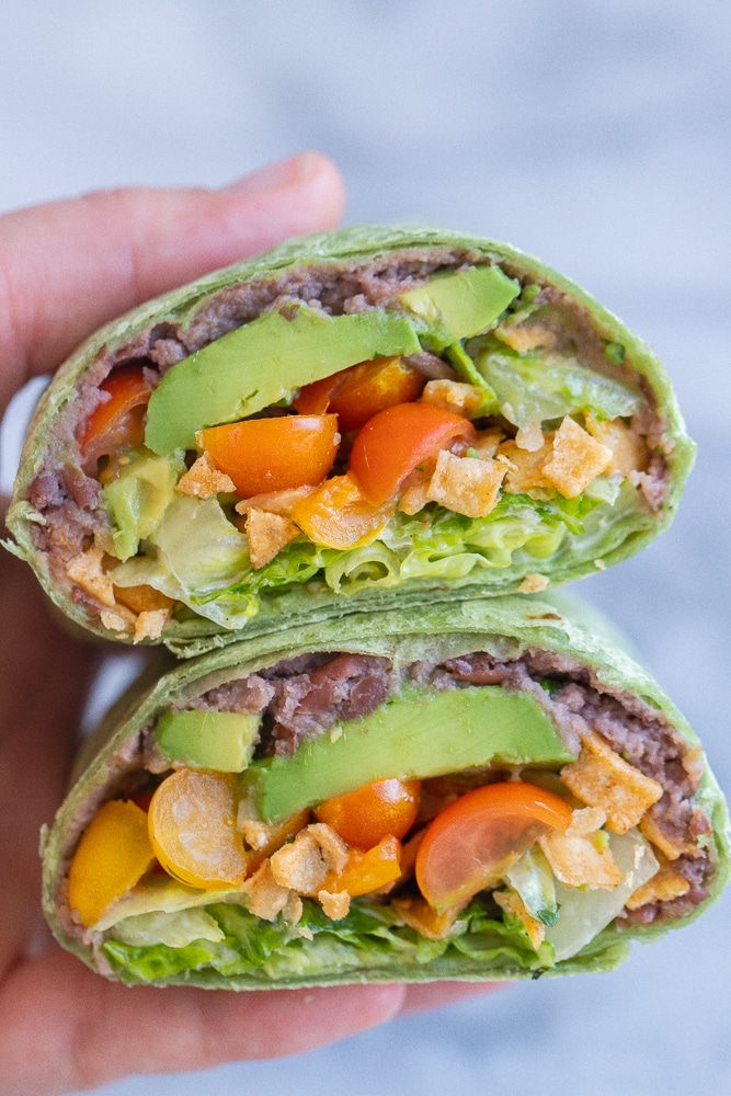 Crunchy Black Bean Ranch Wraps