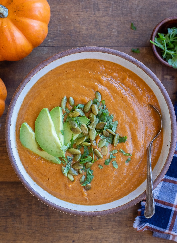 Creamy Pinto Bean Pumpkin Soup