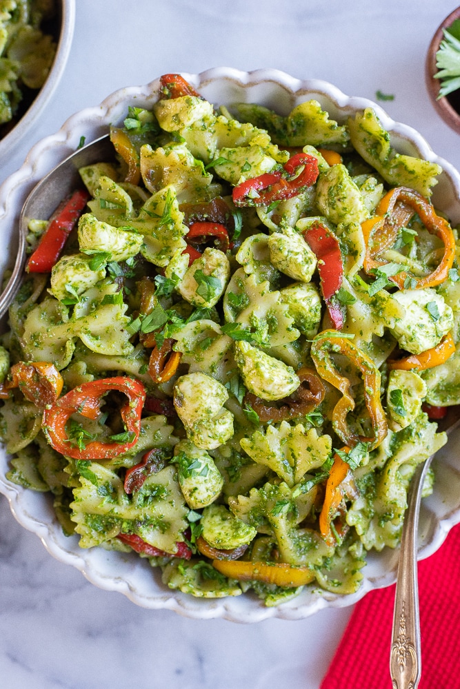 Vacation Pesto Pasta Salad – She Likes Meals