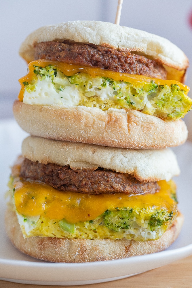 Excessive-Protein Vegetarian Breakfast Sandwiches – She Likes Meals