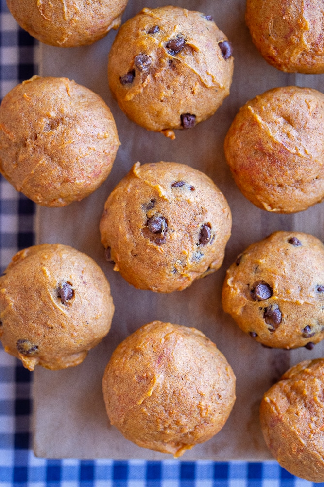 Carrot Candy Potato Muffins with Turmeric