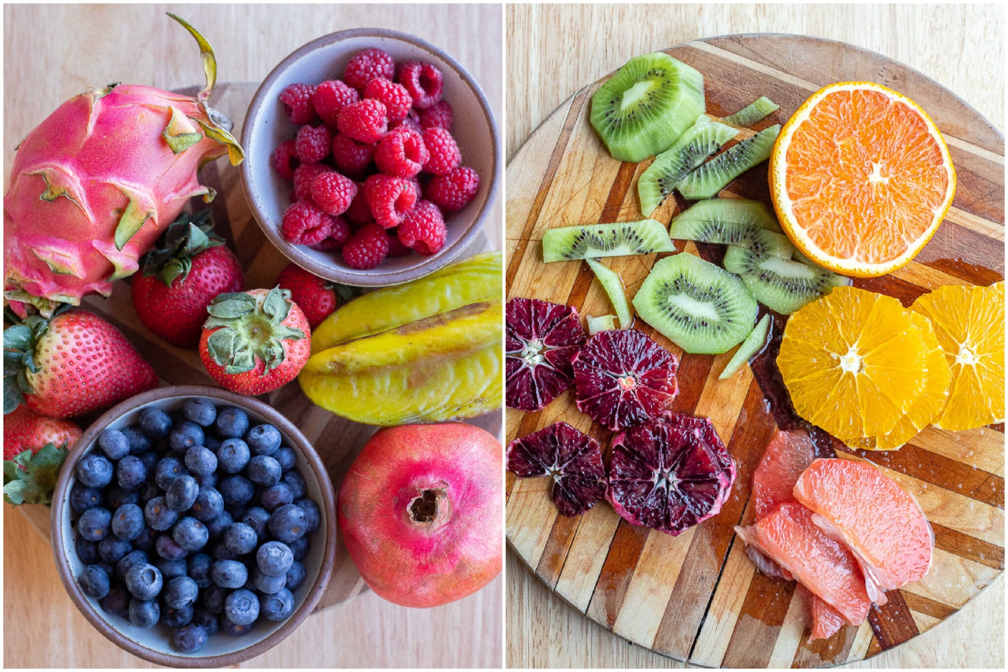 showing all the fruit that I used to make these creative easter egg cookies